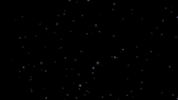 在黑暗背景下下落彩色粒子的动画 — 图库视频影像