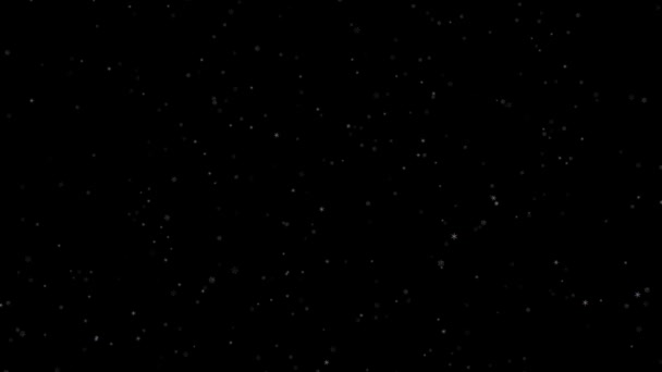 Анимация Падающих Красочных Частиц Темном Фоне — стоковое видео
