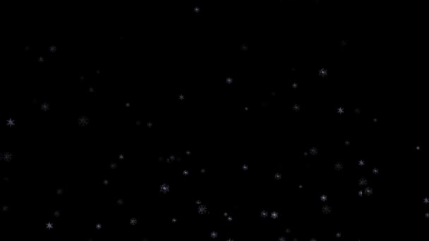 在黑暗背景下下落彩色粒子的动画 — 图库视频影像