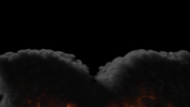 黑色背景上的火焰 — 图库视频影像