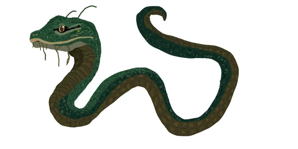 Fantasy Swamp Snake Caccia Creature Più Piccole — Foto Stock