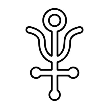 Beyaz arkaplanda antimon simgesi, vektör illüstrasyonu.