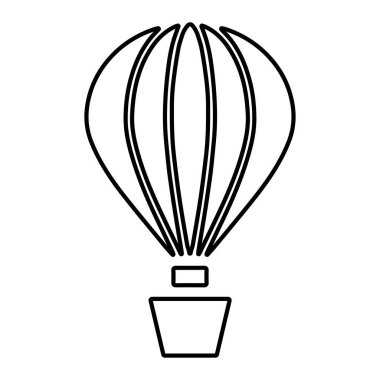 Beyaz arkaplanda balon simgesi, vektör illüstrasyonu.