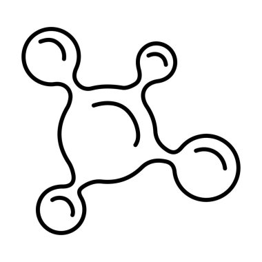 Beyaz arkaplanda biyo-teknoloji simgesi, vektör illüstrasyonu.