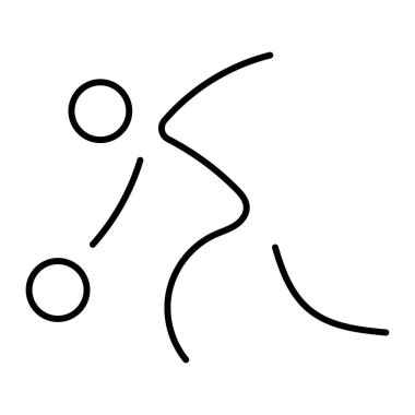 Beyaz arkaplanda bowling simgesi, vektör illüstrasyonu.