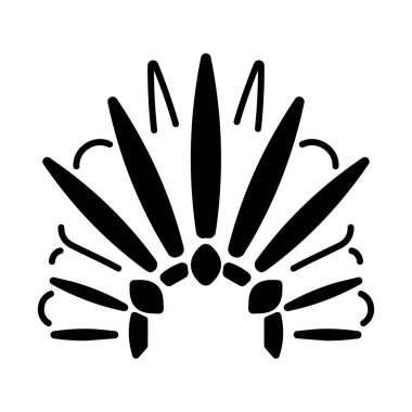 Beyaz arkaplanda Brezilya karnaval simgesi, vektör illüstrasyonu