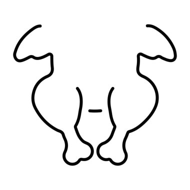 Beyaz arkaplanda tavuk simgesi, vektör illüstrasyonu.