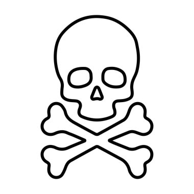 Beyaz arkaplanda tehlike simgesi, vektör illüstrasyonu.