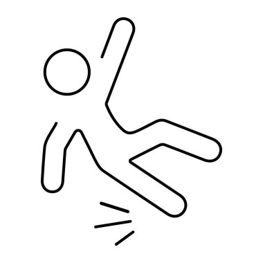 beyaz arkaplan üzerine düşen simge, vektör illüstrasyonu.