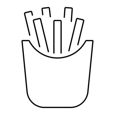 kızartma simgesi beyaz arkaplanda izole edildi, vektör illüstrasyonu.