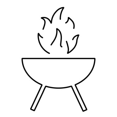 Beyaz arkaplanda izole edilmiş ızgara simgesi, vektör illüstrasyonu.