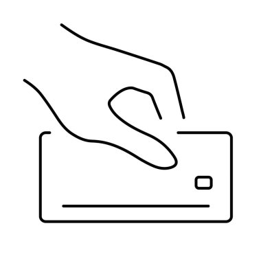 Beyaz arkaplanda kart simgesine göre ödeme, vektör illüstrasyonu.