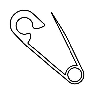 beyaz arkaplanda pin simgesi, vektör illüstrasyonu.