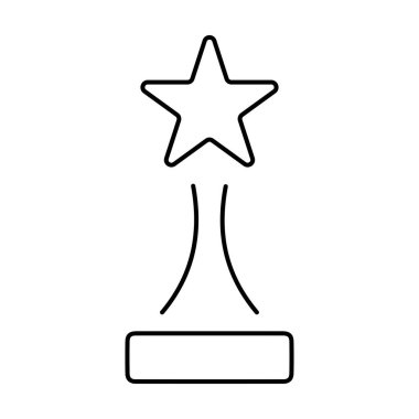 Beyaz arkaplanda ödül simgesi, vektör illüstrasyonu.