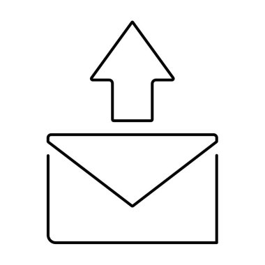 ileti simgesini beyaz arkaplan, vektör illüstrasyonunda izole et.
