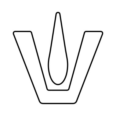 Beyaz arkaplanda tilaka simgesi izole edildi, vektör illüstrasyonu.