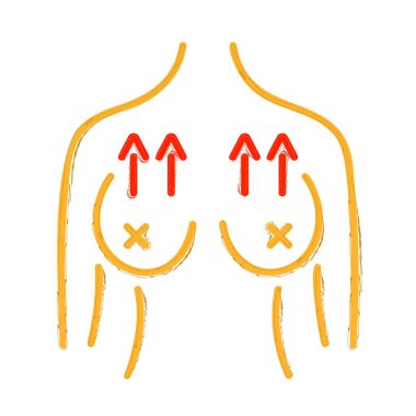 Beyaz arkaplanda göğüs kaldırma fırçası, vektör illüstrasyonu.