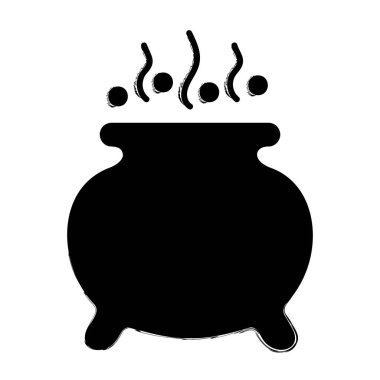 Beyaz arkaplanda kazan fırçası, vektör illüstrasyonu.