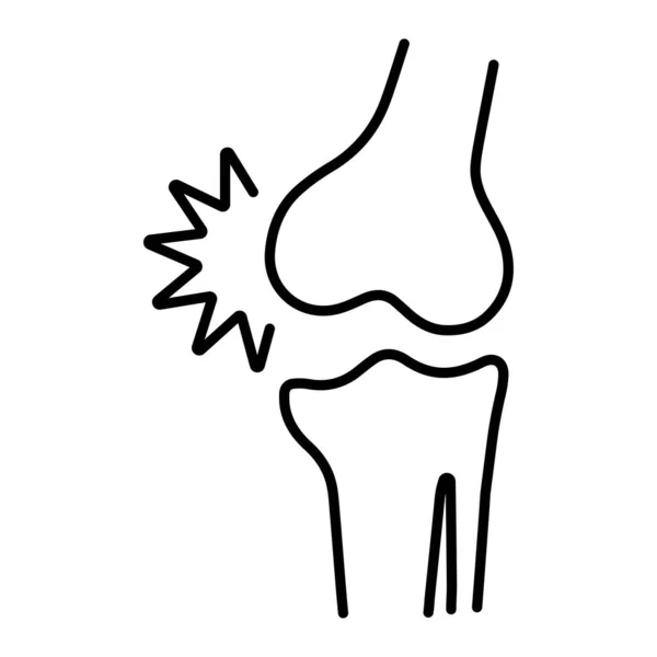 Artritis Pictogram Witte Achtergrond Vector Illustratie — Stockvector