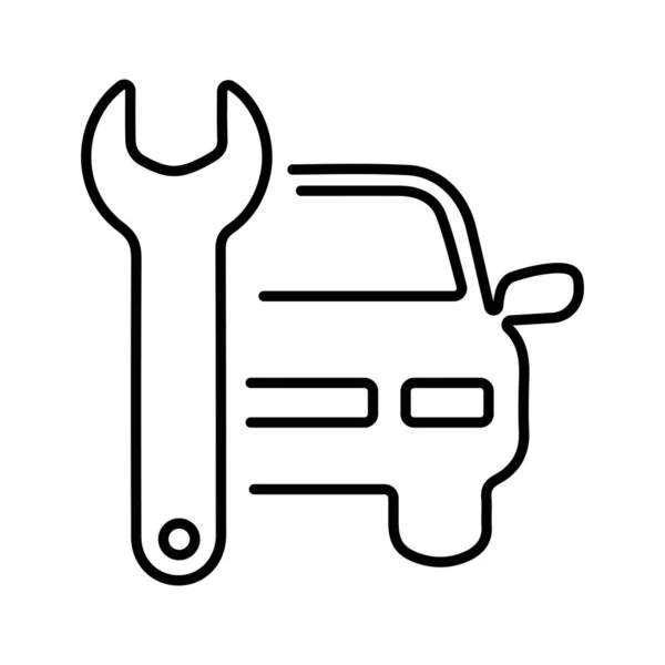 Icono Reparación Automóviles Fondo Blanco Ilustración Vectores — Vector de stock