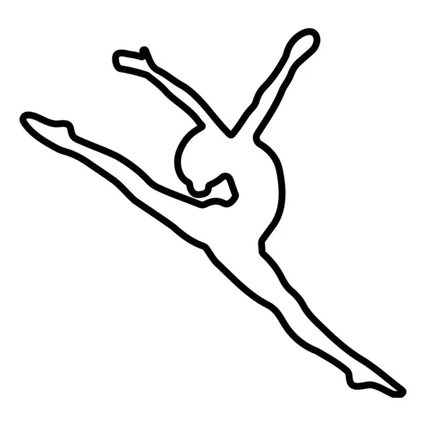 Icona Del Balletto Sfondo Bianco Illustrazione Vettoriale — Vettoriale Stock