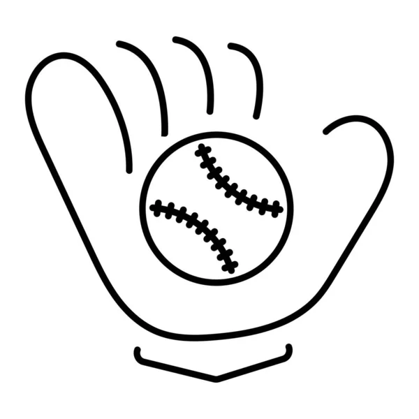 Ikona Baseball Białym Tle Ilustracja Wektor — Wektor stockowy