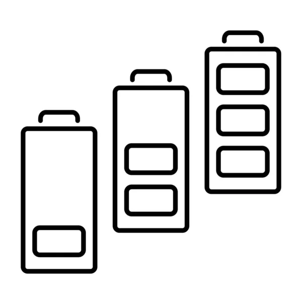 Ikona Baterie Bílém Pozadí Vektorová Ilustrace — Stockový vektor