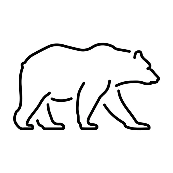 Urso Ícone Fundo Branco Ilustração Vetorial — Vetor de Stock