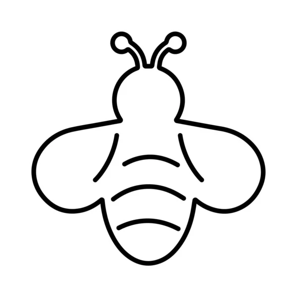 Значок Бджоли Білому Тлі Векторні Ілюстрації — стоковий вектор
