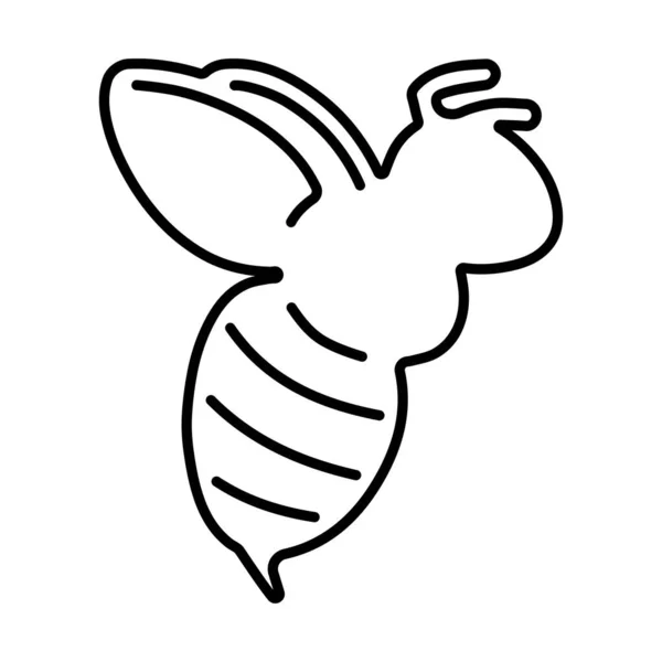 Иконка Пчелы Белом Фоне Векторная Иллюстрация — стоковый вектор