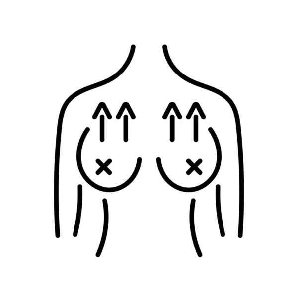 Εικόνα Ανύψωσης Στήθους Λευκό Φόντο Διανυσματική Απεικόνιση — Διανυσματικό Αρχείο