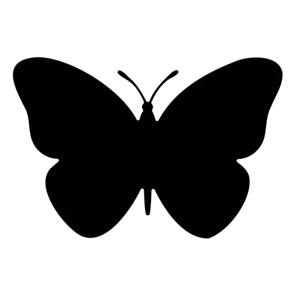 Ikona Motýla Bílém Pozadí Vektorová Ilustrace — Stockový vektor