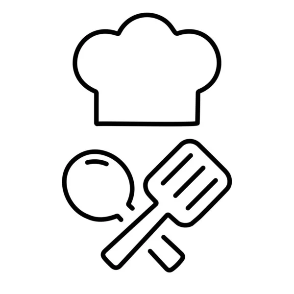 Icône Chef Sur Fond Blanc Illustration Vectorielle — Image vectorielle