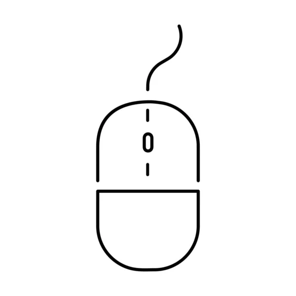 Ícone Mouse Computador Fundo Branco Ilustração Vetorial — Vetor de Stock