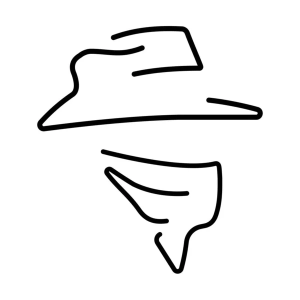 Icona Cowboy Sfondo Bianco Illustrazione Vettoriale — Vettoriale Stock