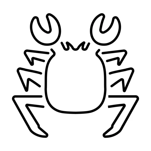 Crab Icon White Background Vector Illustration — Stock Vector