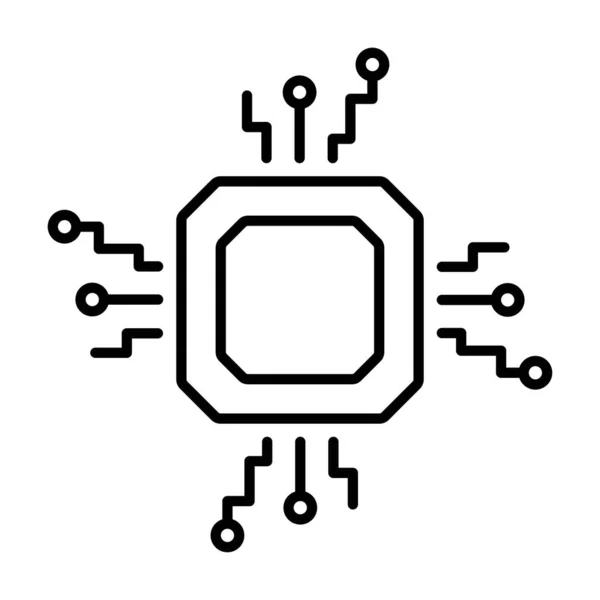 Ikon Chip Cpu Latar Belakang Putih Ilustrasi Vektor - Stok Vektor