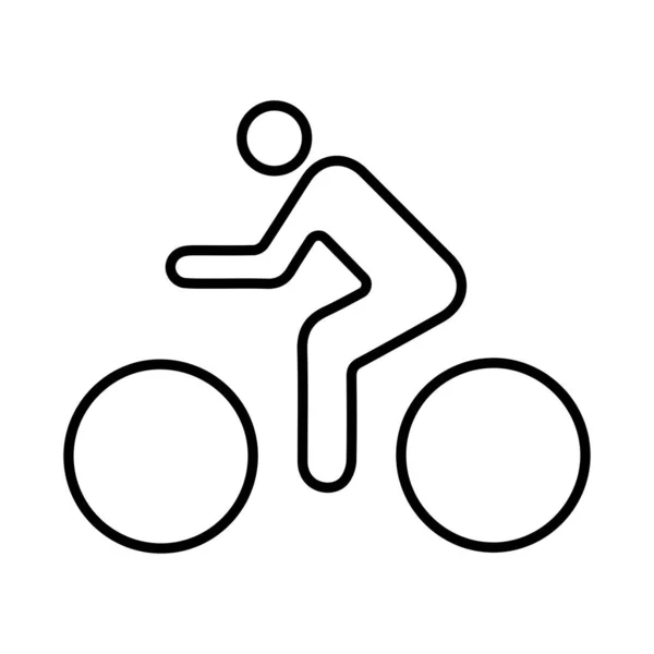 stock vector cycling icon on white background, vector illustration.