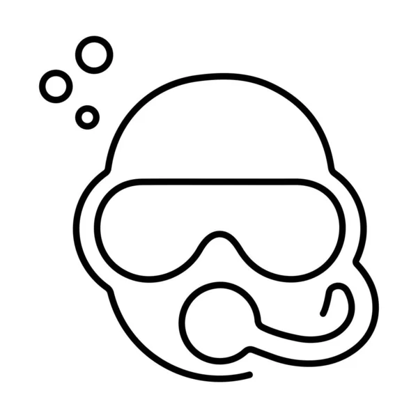 Ikona Potápěče Bílém Pozadí Vektorová Ilustrace — Stockový vektor