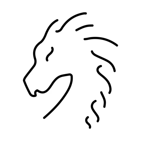 Drachensymbol Auf Weißem Hintergrund Vektorillustration — Stockvektor