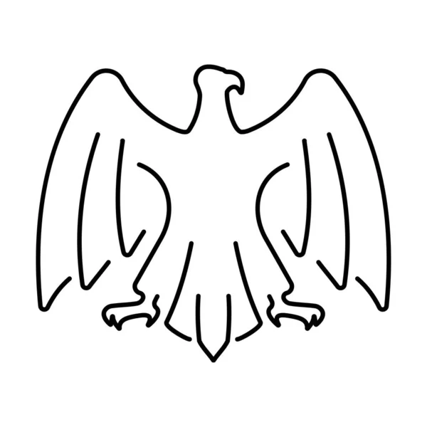 Icône Aigle Sur Fond Blanc Illustration Vectorielle — Image vectorielle