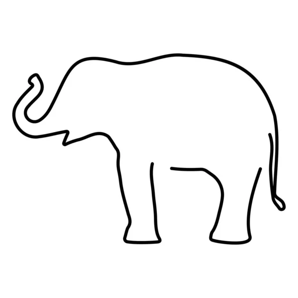 Elefant Symbol Auf Weißem Hintergrund Vektorillustration — Stockvektor