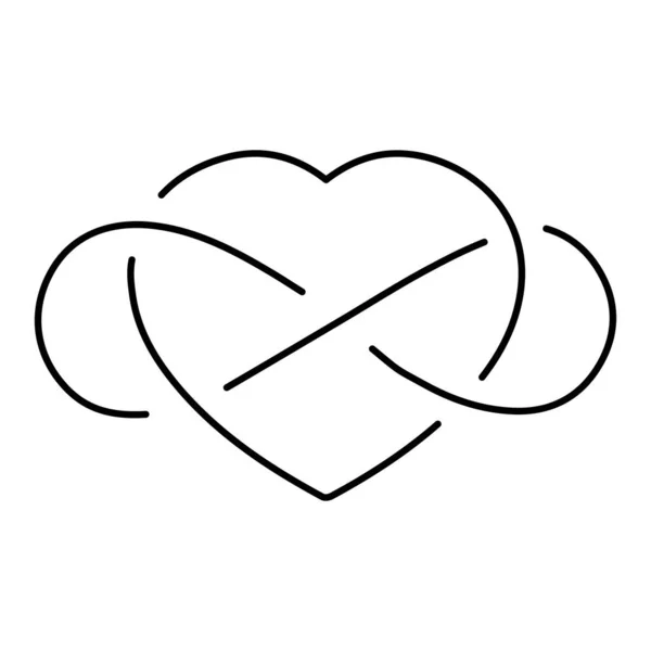 Icône Amour Sans Fin Sur Fond Blanc Illustration Vectorielle — Image vectorielle