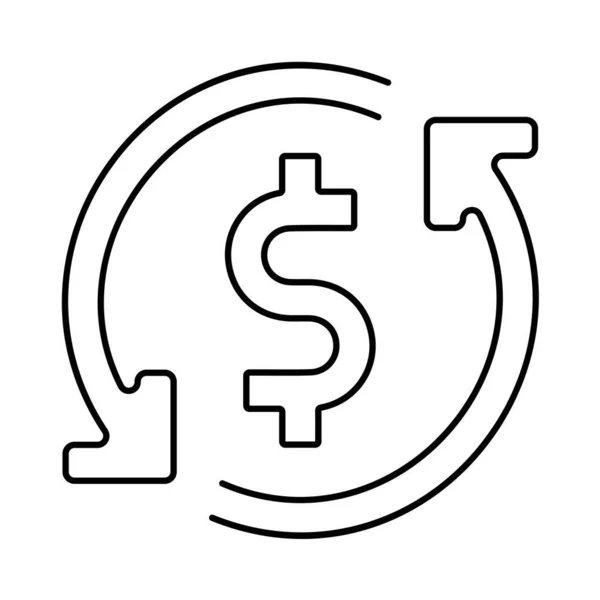 Ikona Směnného Kurzu Bílém Pozadí Vektorová Ilustrace — Stockový vektor