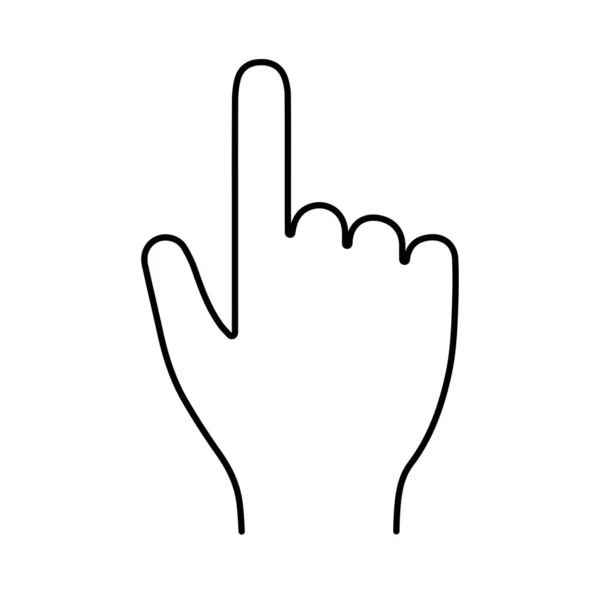 白い背景に指のカーソルのアイコンベクトルイラスト — ストックベクタ