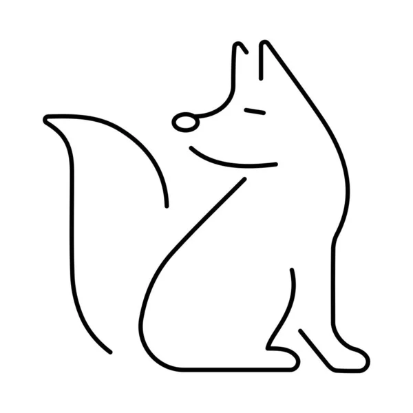 Fuchs Symbol Isoliert Auf Weißem Hintergrund Vektorillustration — Stockvektor