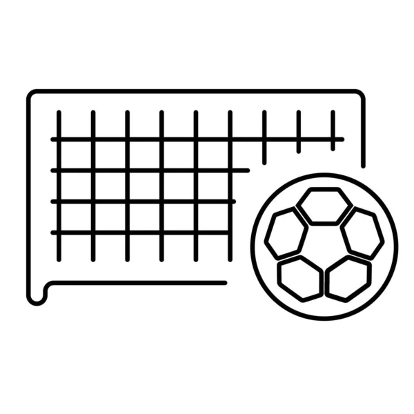 Иконка Футбольного Гола Белом Фоне Векторная Иллюстрация — стоковый вектор
