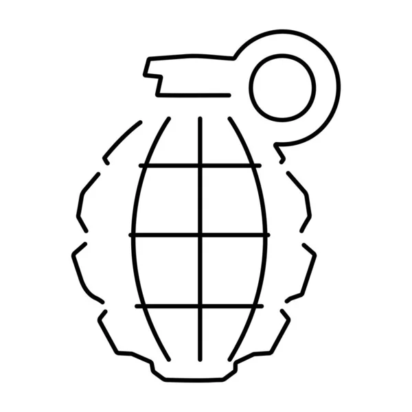 Icône Grenade Isolée Sur Fond Blanc Illustration Vectorielle — Image vectorielle