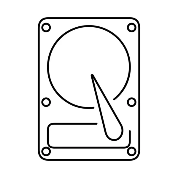Festplatte Hdd Symbol Isoliert Auf Weißem Hintergrund Vektorabbildung — Stockvektor