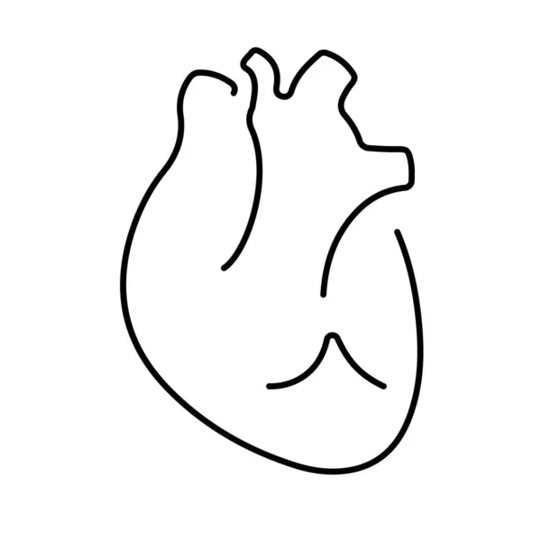 在白色背景上孤立的心脏图标 矢量插图 — 图库矢量图片